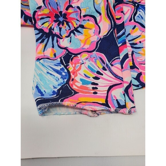 LILLY PULITZER KELLY SKINNY ANKLE PANTS NAVY BLUE BRIGHT PINK FLORAL WOMEN 0 - Picture 11 of 16